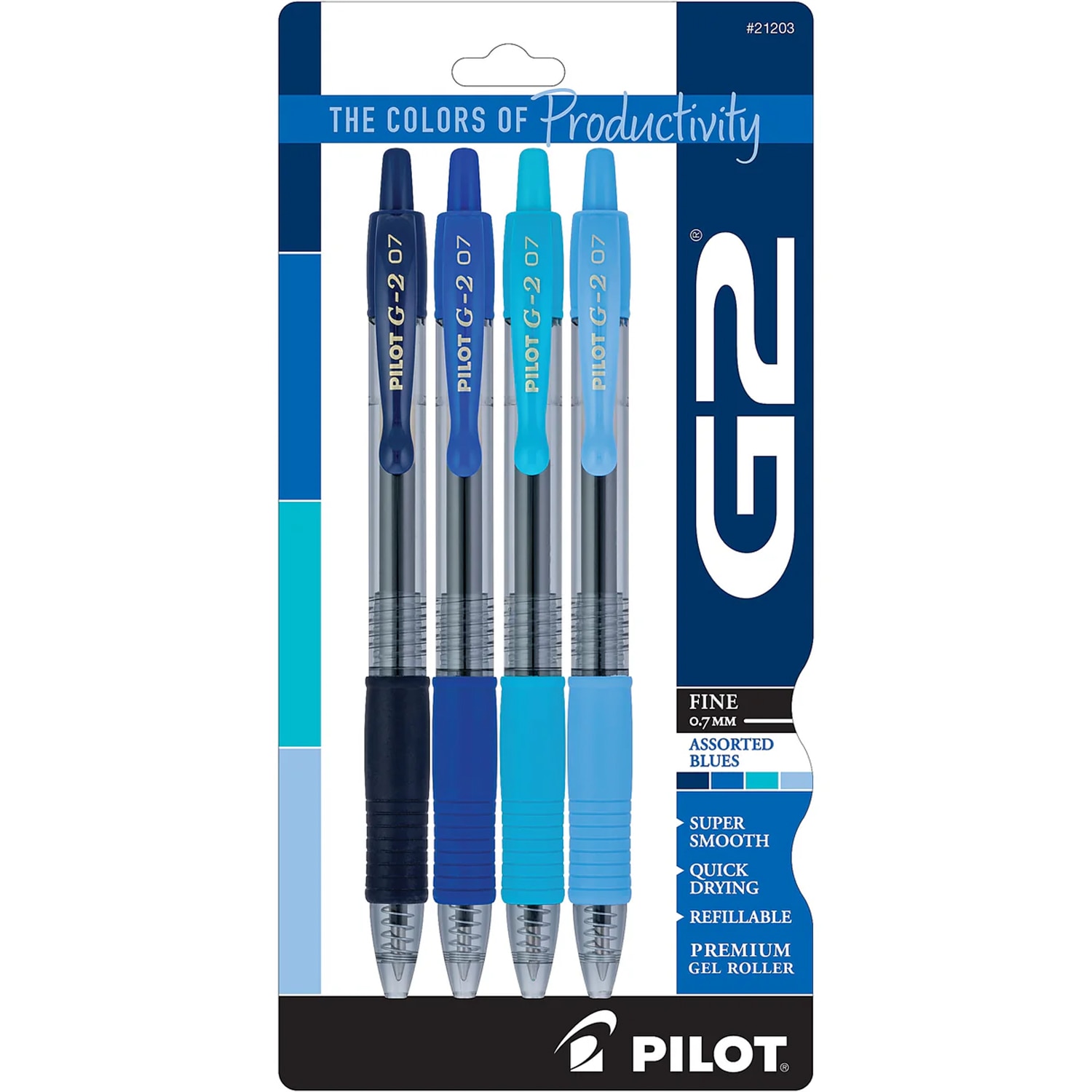 G2 Boost Gel Pen Blue Asst 4pk