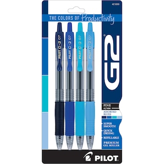 G2 Boost Gel Pen Blue Asst 4pk