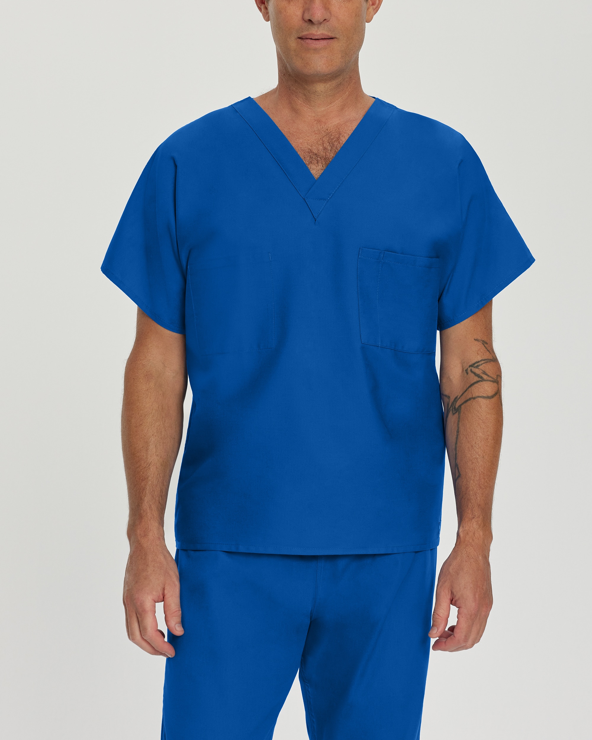 Reversible V-Neck Classic Fit Solid Scrub Top