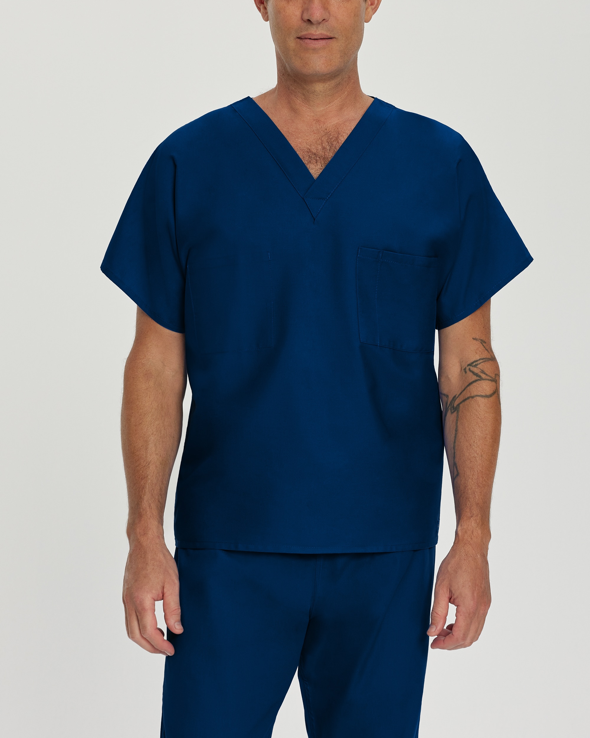 Reversible V-Neck Classic Fit Solid Scrub Top