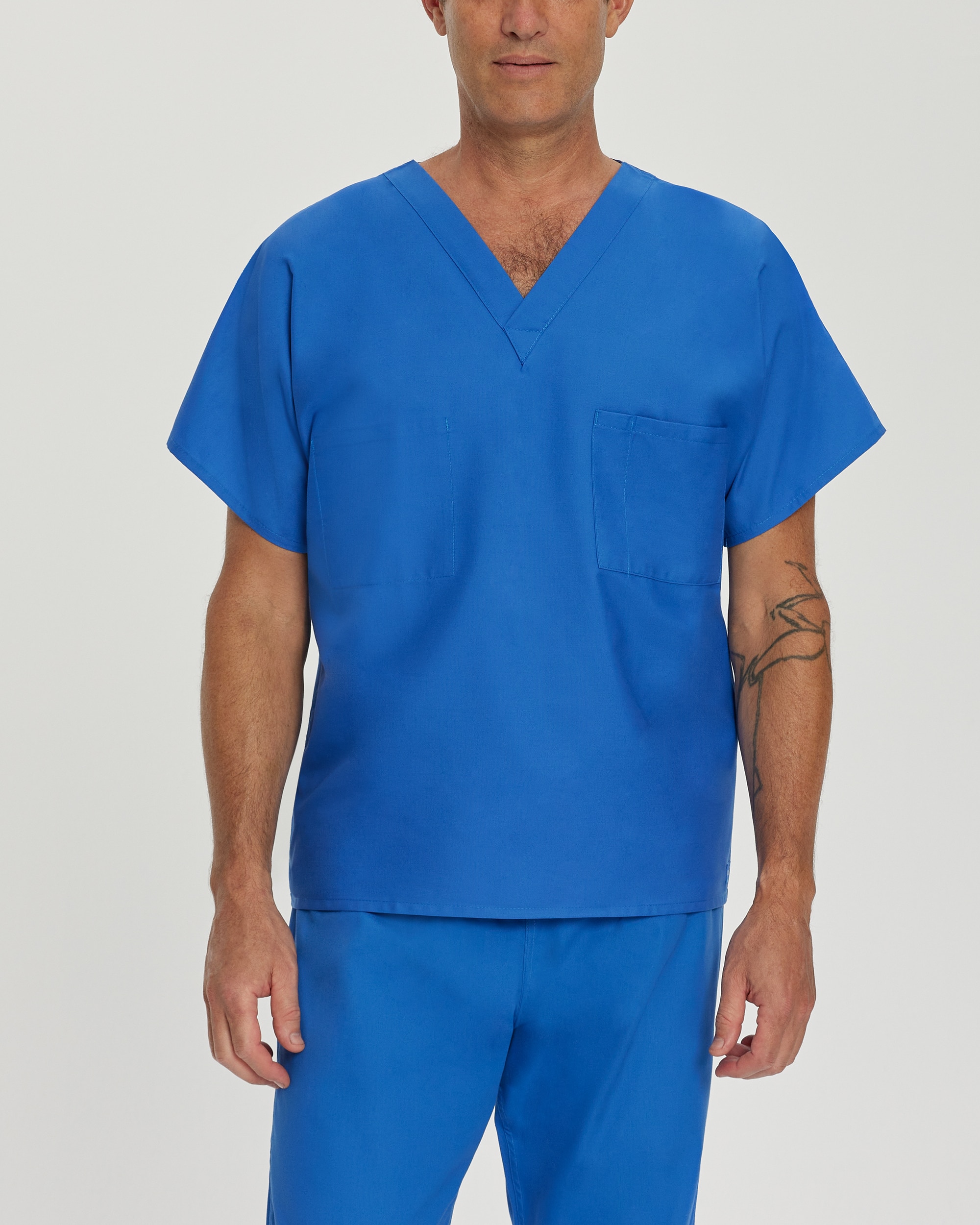 Reversible V-Neck Classic Fit Solid Scrub Top