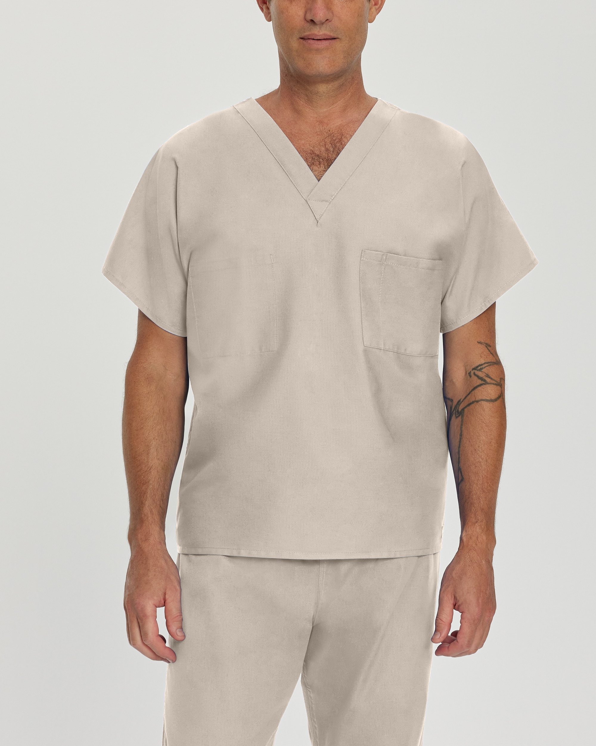 Reversible V-Neck Classic Fit Solid Scrub Top