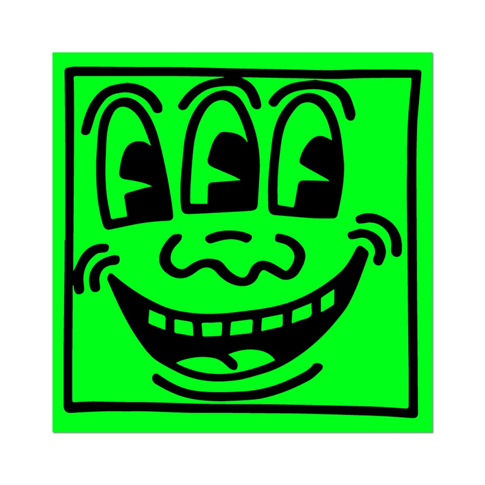 3-Eyed Face by Keith Haring - Die-Cut Sticker