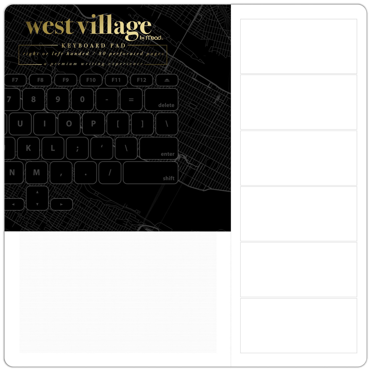 West Village by Mead Keyboard Pad 80 Sheets 10" x 10"