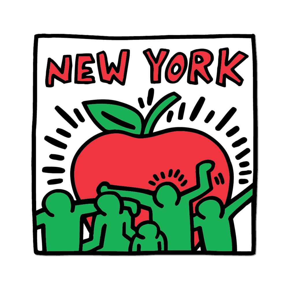 New York by Keith Haring - Die-Cut Sticker