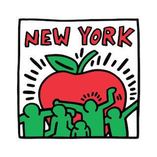 New York by Keith Haring - Die-Cut Sticker