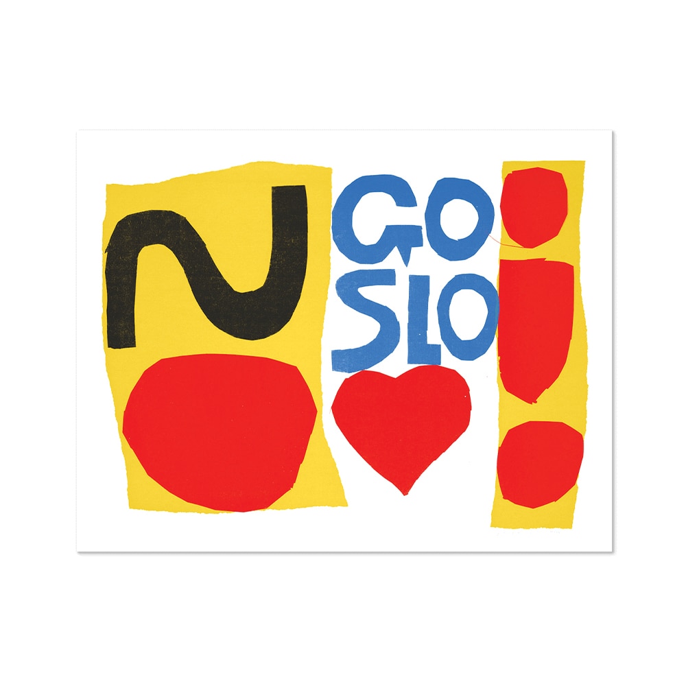 Go Slo by Corita Kent - Die-Cut Sticker