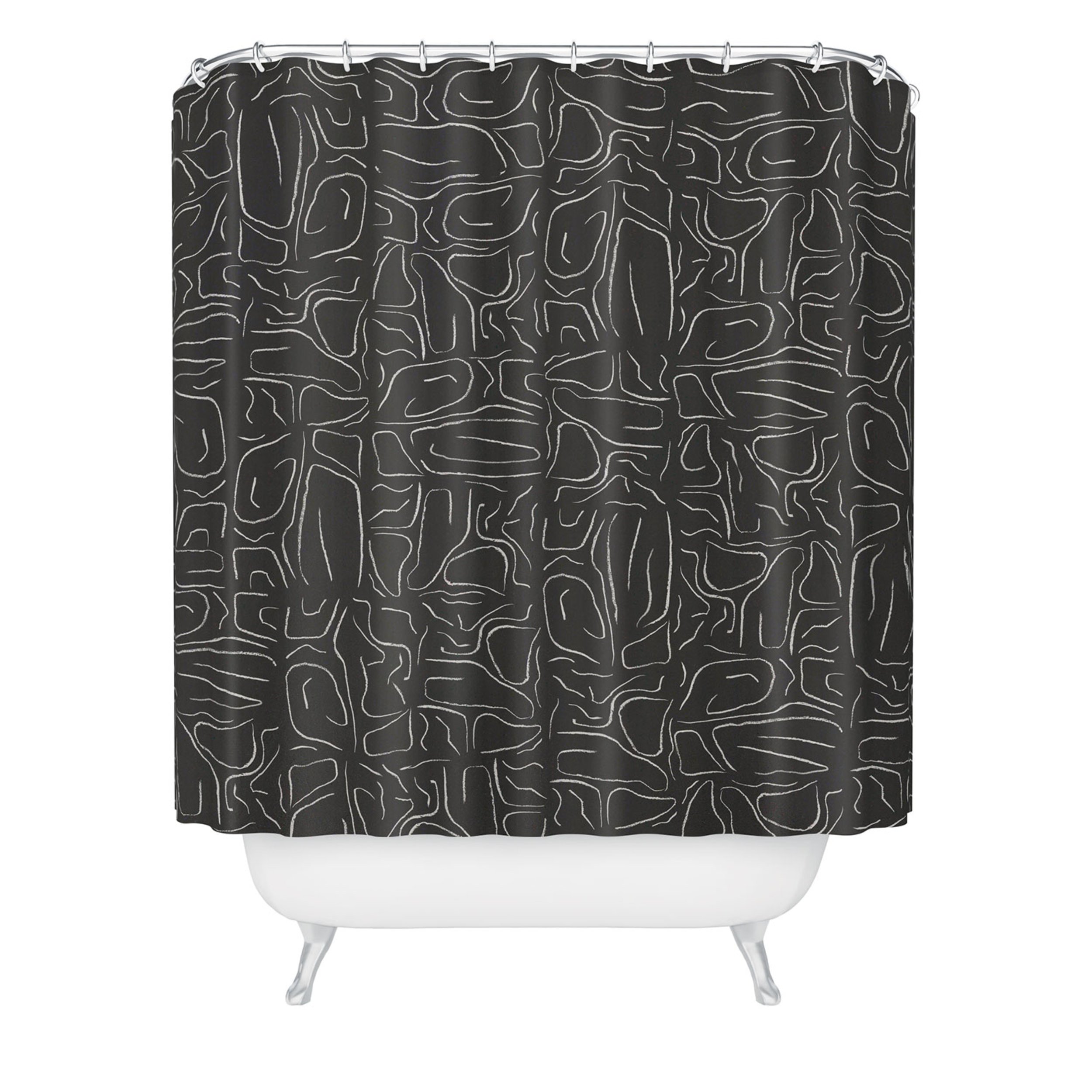 Society6 Abstract Lines Shower Curtain