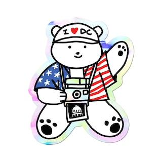 I Love DC Teddy - Die-Cut Sticker