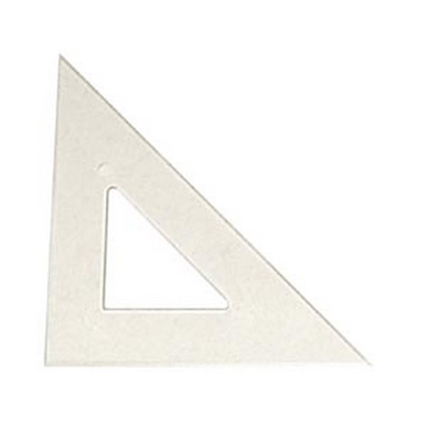 TRIANGLE 45/90 STYRENE W/INK EDGE 10 INCH