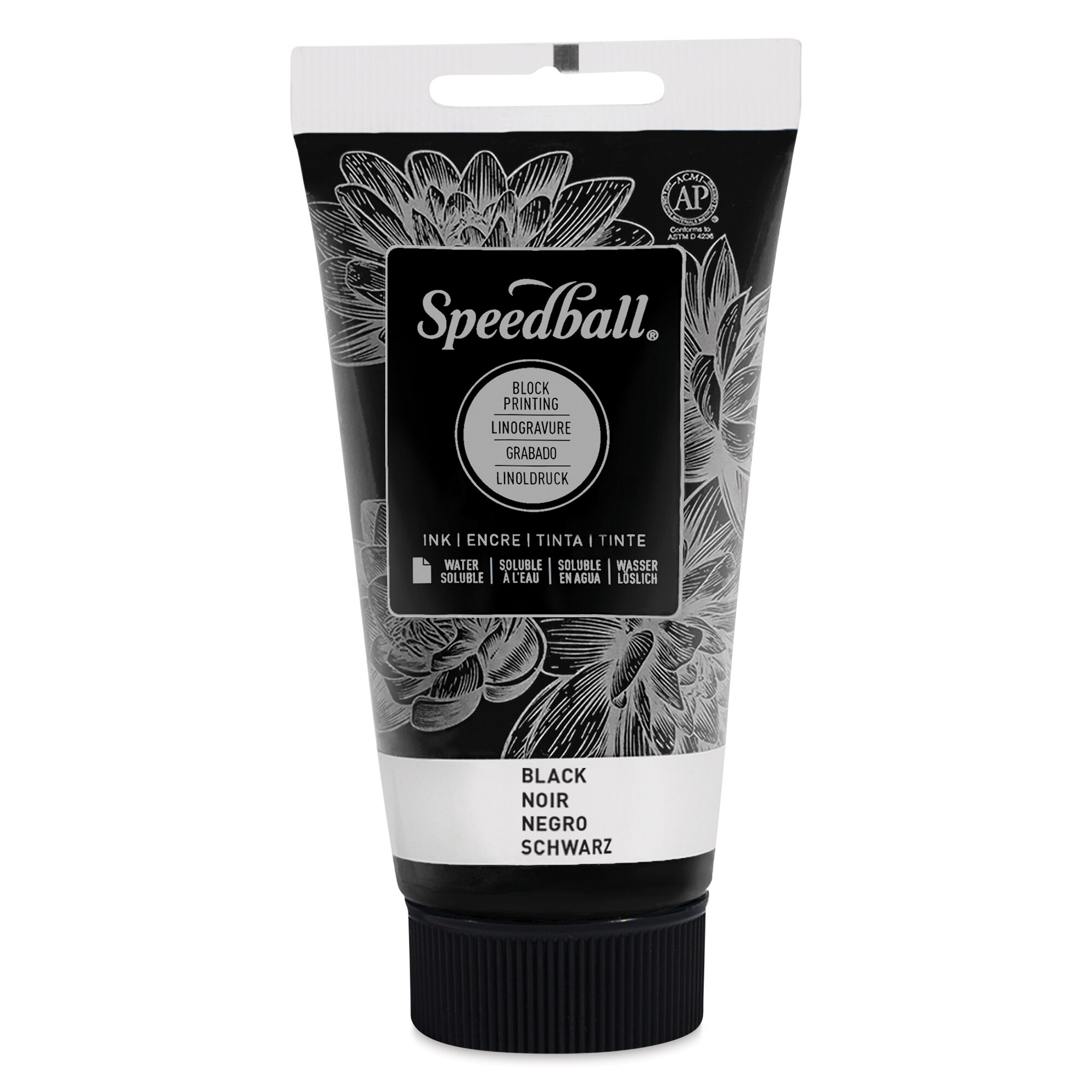 Speedball Block Printing Ink, Water-Based, 2.5 oz., Black