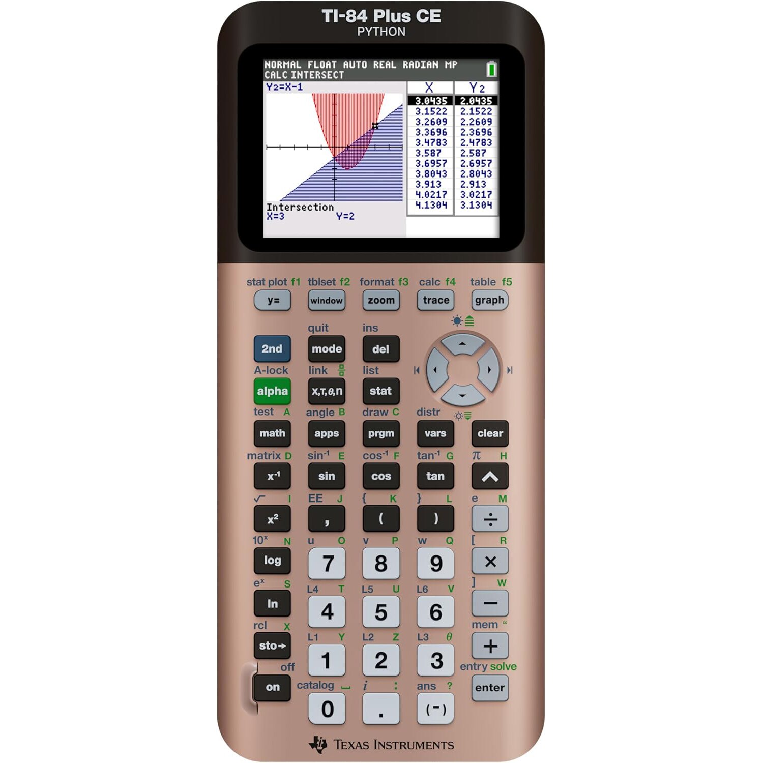 Texas Instruments TI-84 Plus CE Graphing Calculator (Rose Gold)