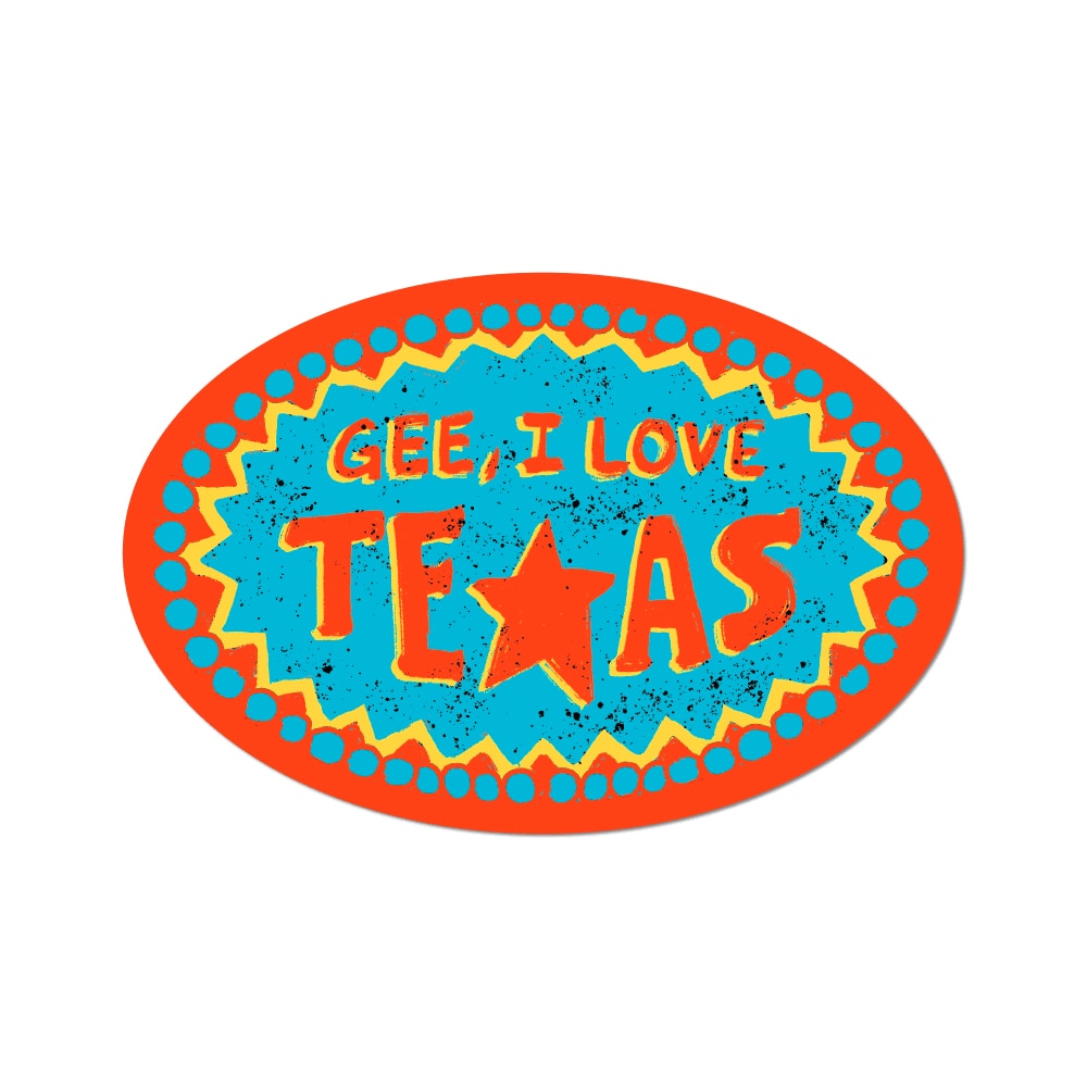 Gee I Love Texas - Die-Cut Sticker