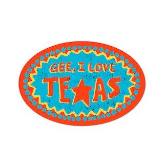Gee I Love Texas - Die-Cut Sticker