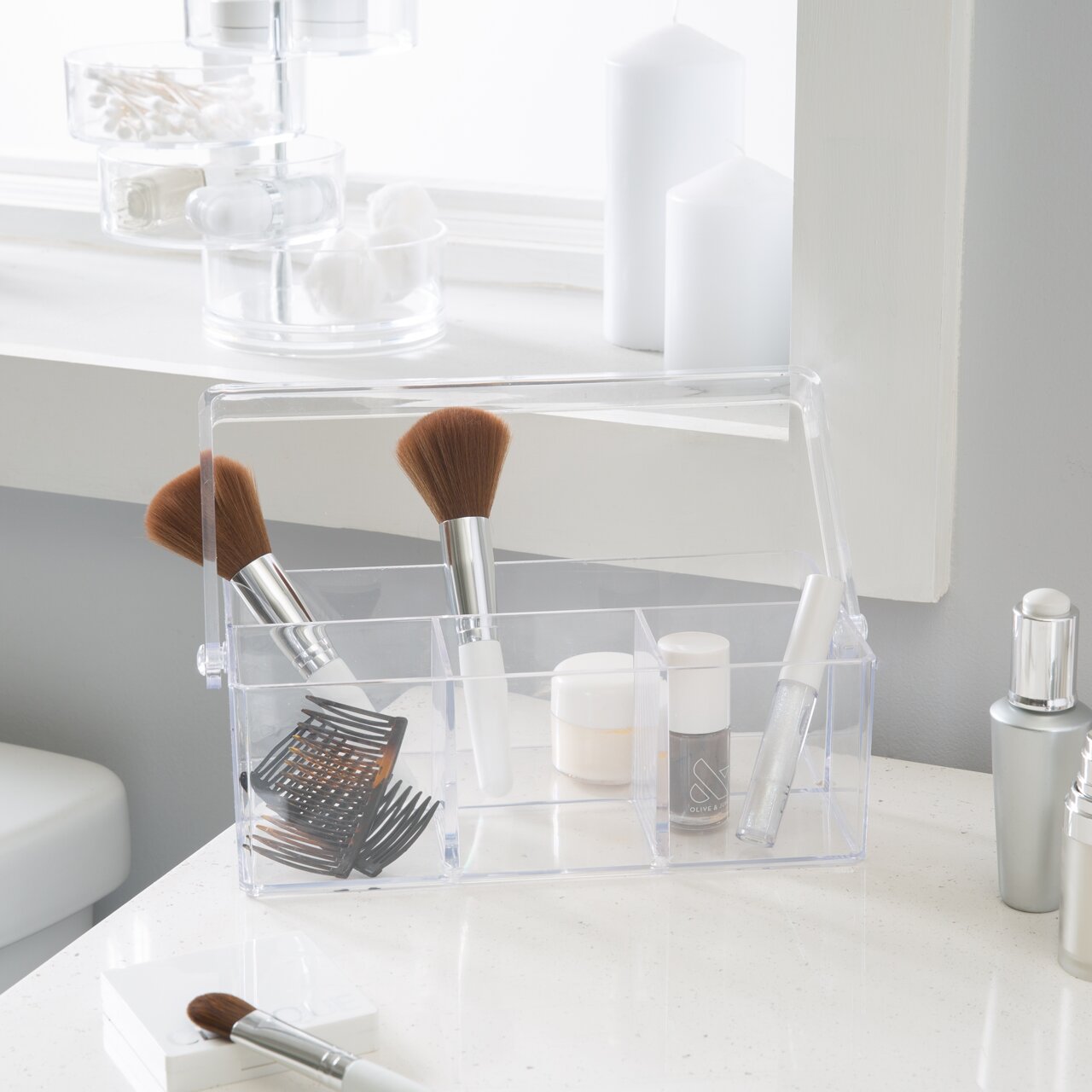 Simplify Cosmetic & Jewelry Holder with Carrying Handle