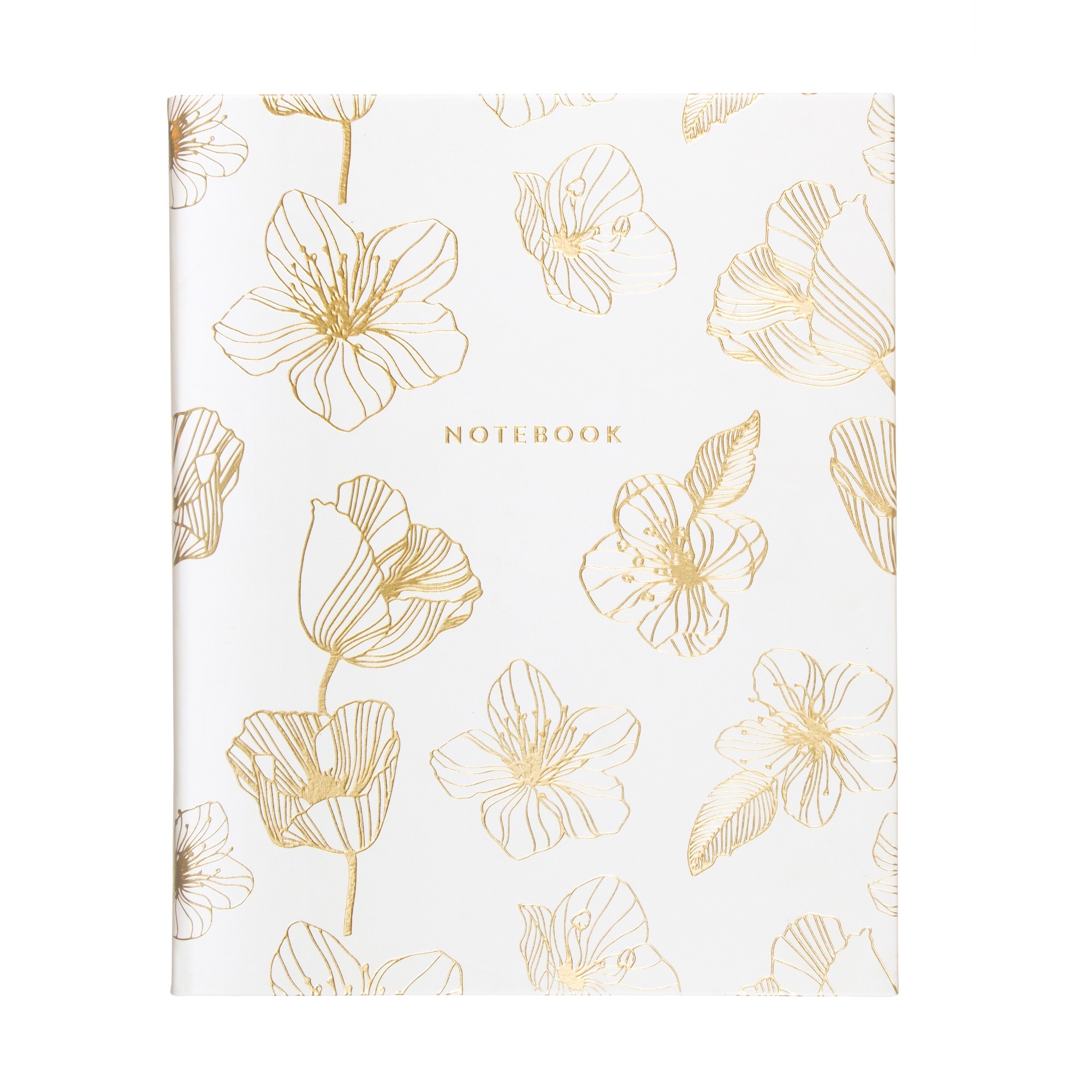 Eccolo Desk Size Journal Gold Line Floral 8x10
