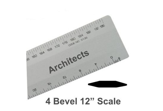 12" architect 4 Bevel Ruler