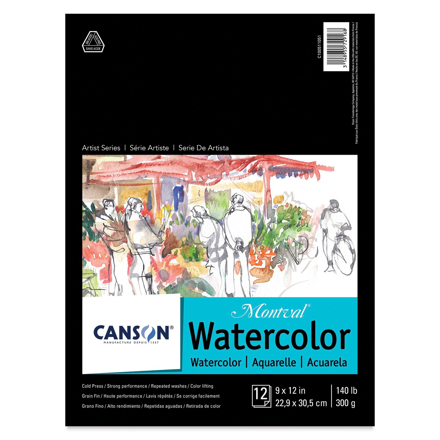 W/C Ppr Montval 140# 9X12(9)