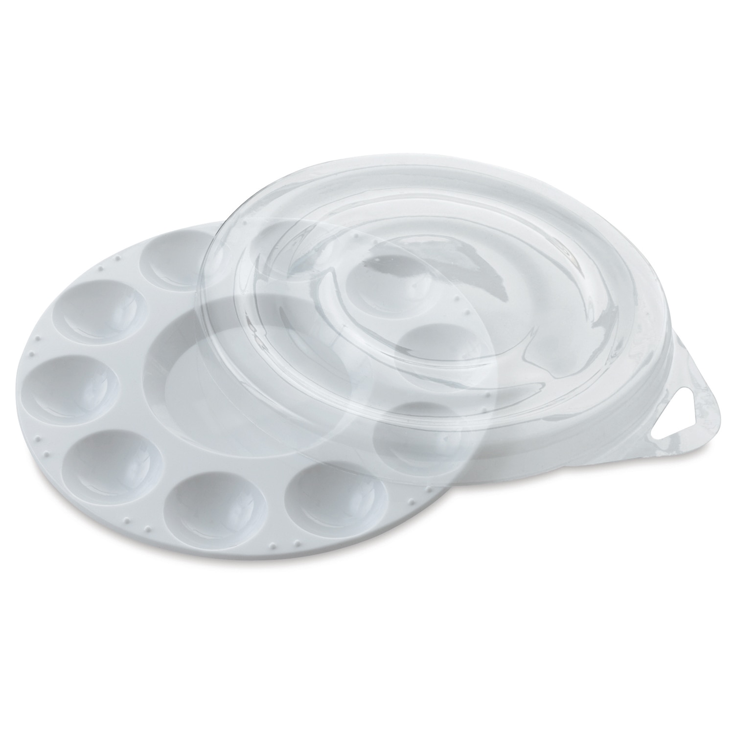 Plastic 10-Well Paint Tray with Cover - Round