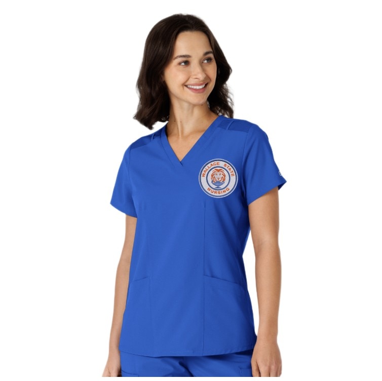 Wink W123 Women's V-Neck Top with Flex Side Panels 6145WSN1