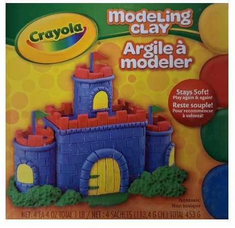 Crayola Modeling Clay - Basic Colors 1 lb Set of 4