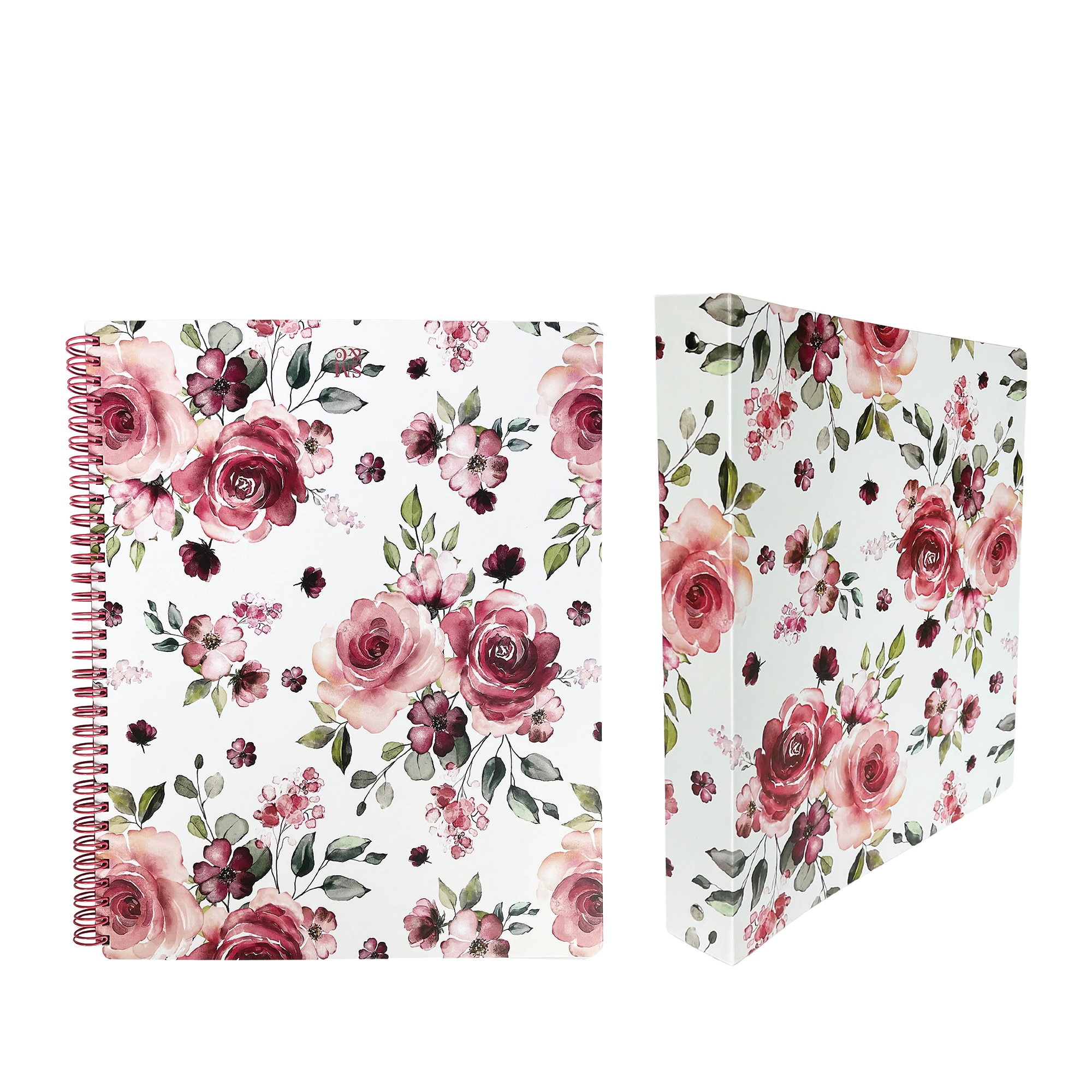 Steel Mill & Co. Binder and Large Notebook - Rose Floral
