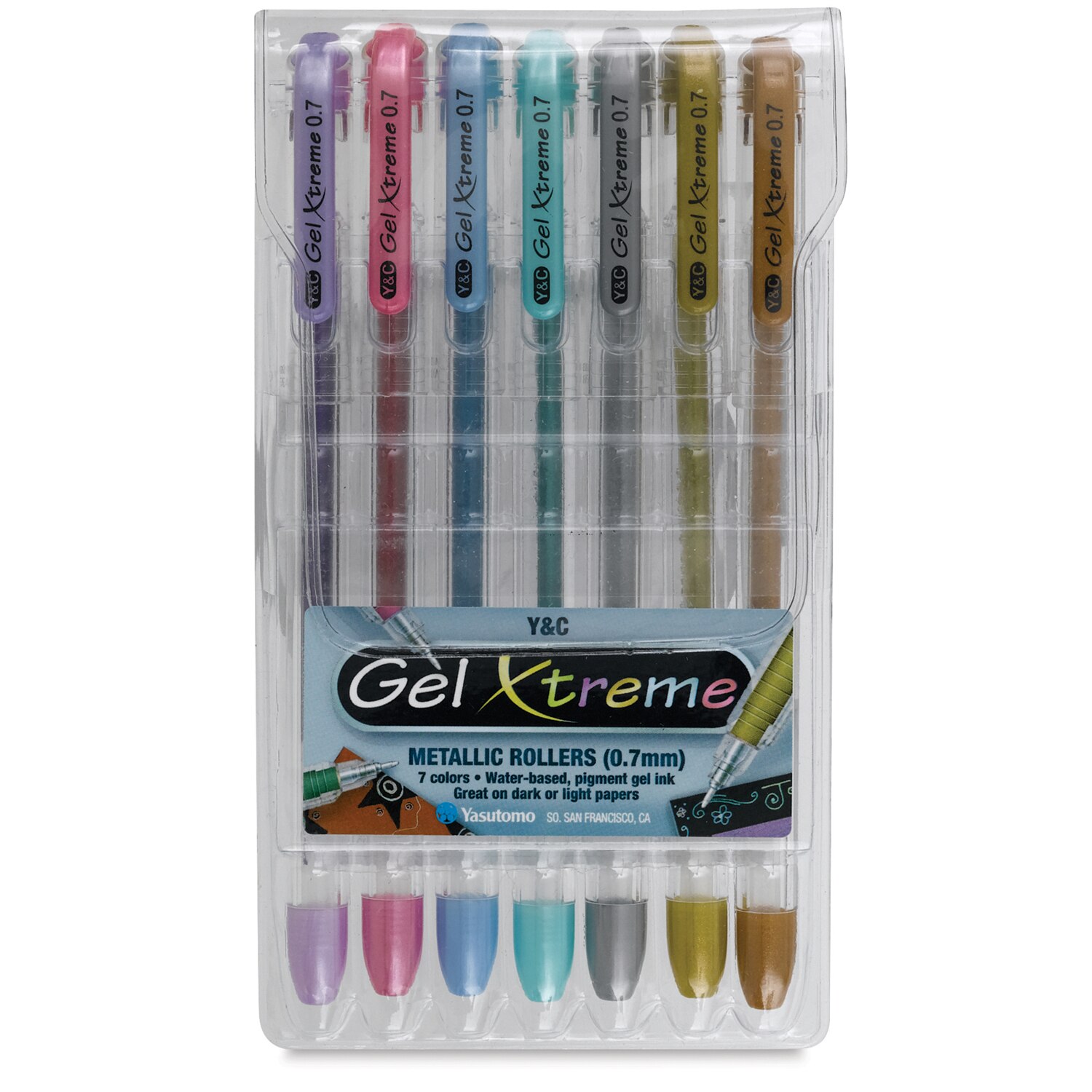 Yasumtomo Y &C Gel Xtreme Pens- Assorted Metallic Colors pkg of 7