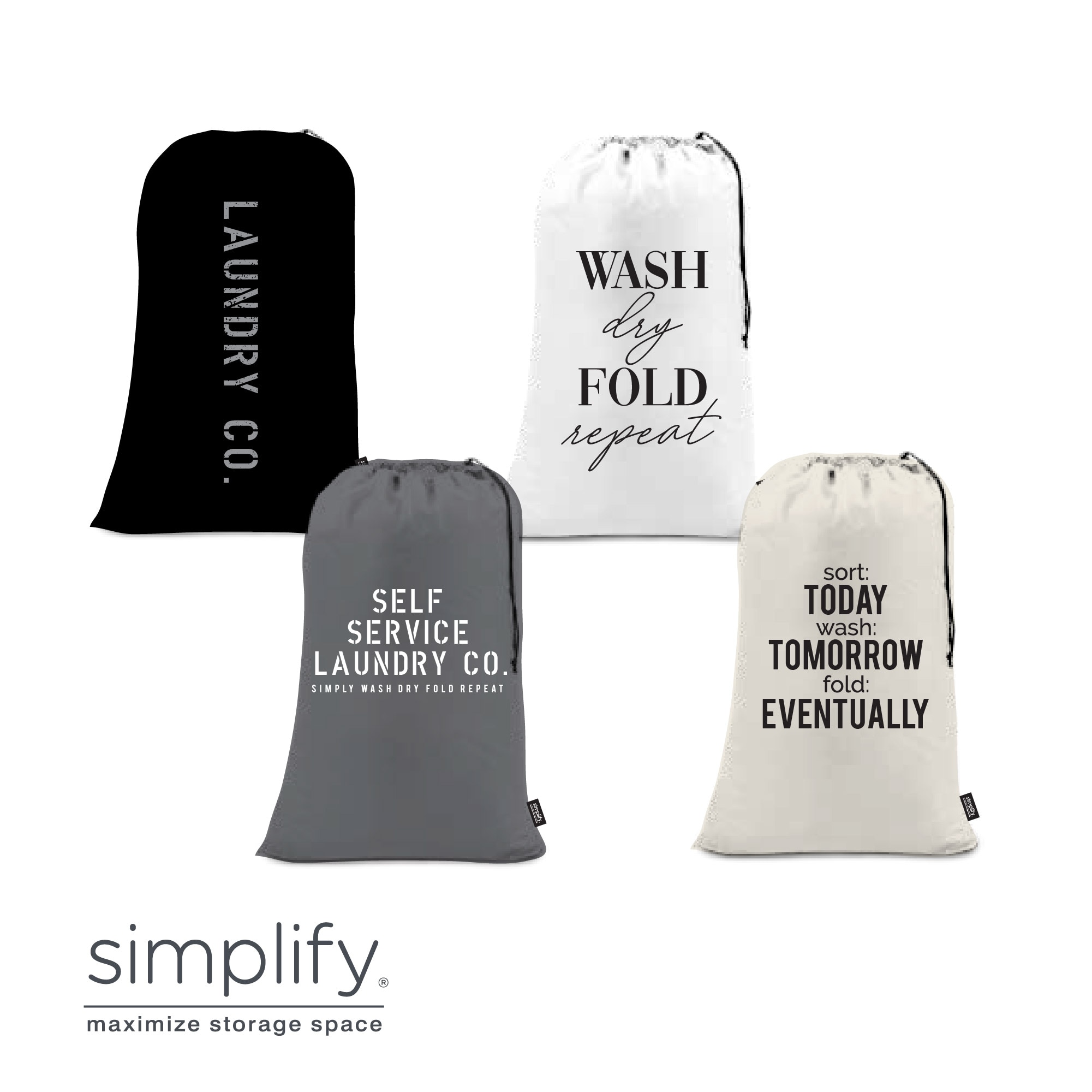 Simplify Drawstring Laundry Bag-Assorted Colors