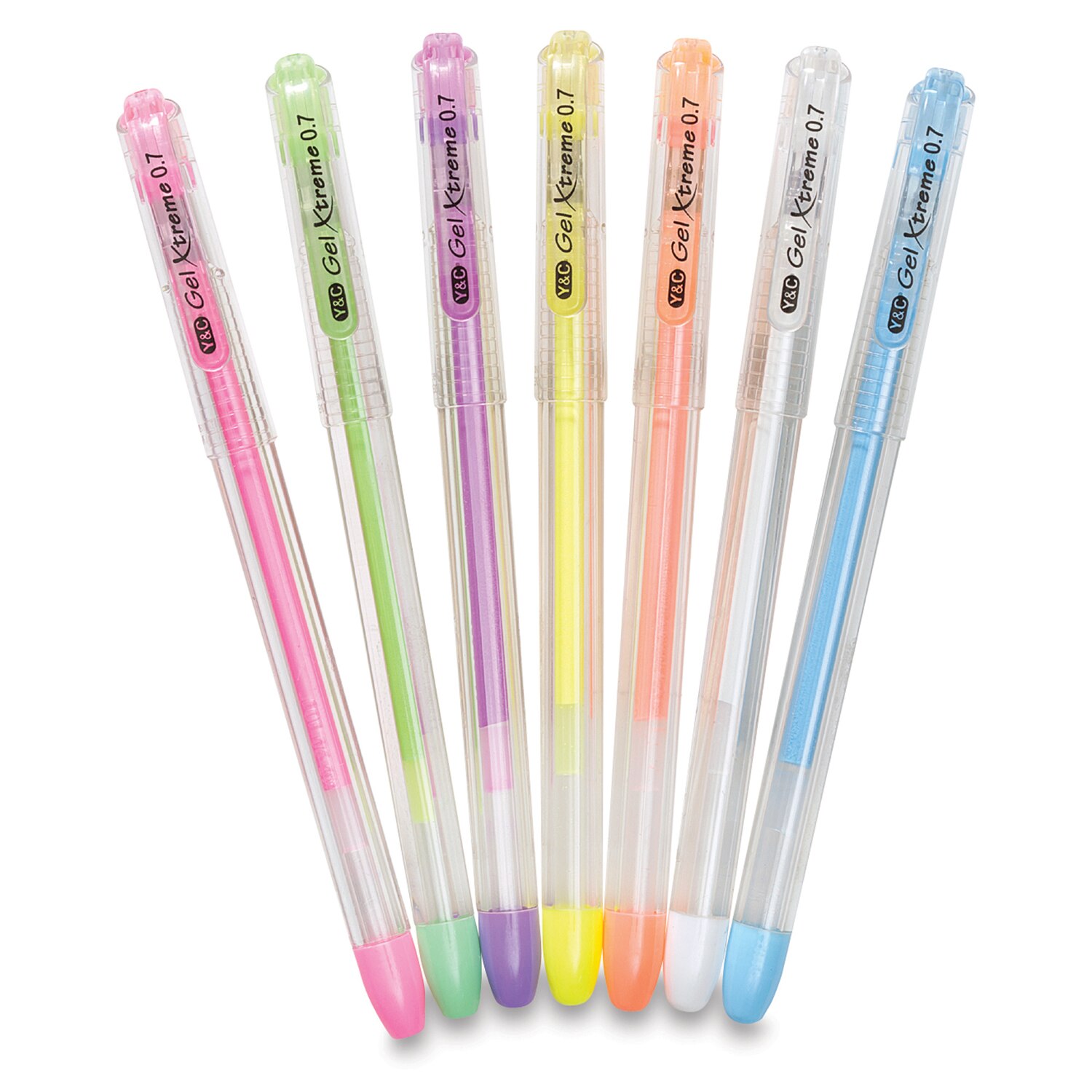 Yasutomo Y&C Gel Xtreme Pens- Assorted Pastel Colors Set of 7