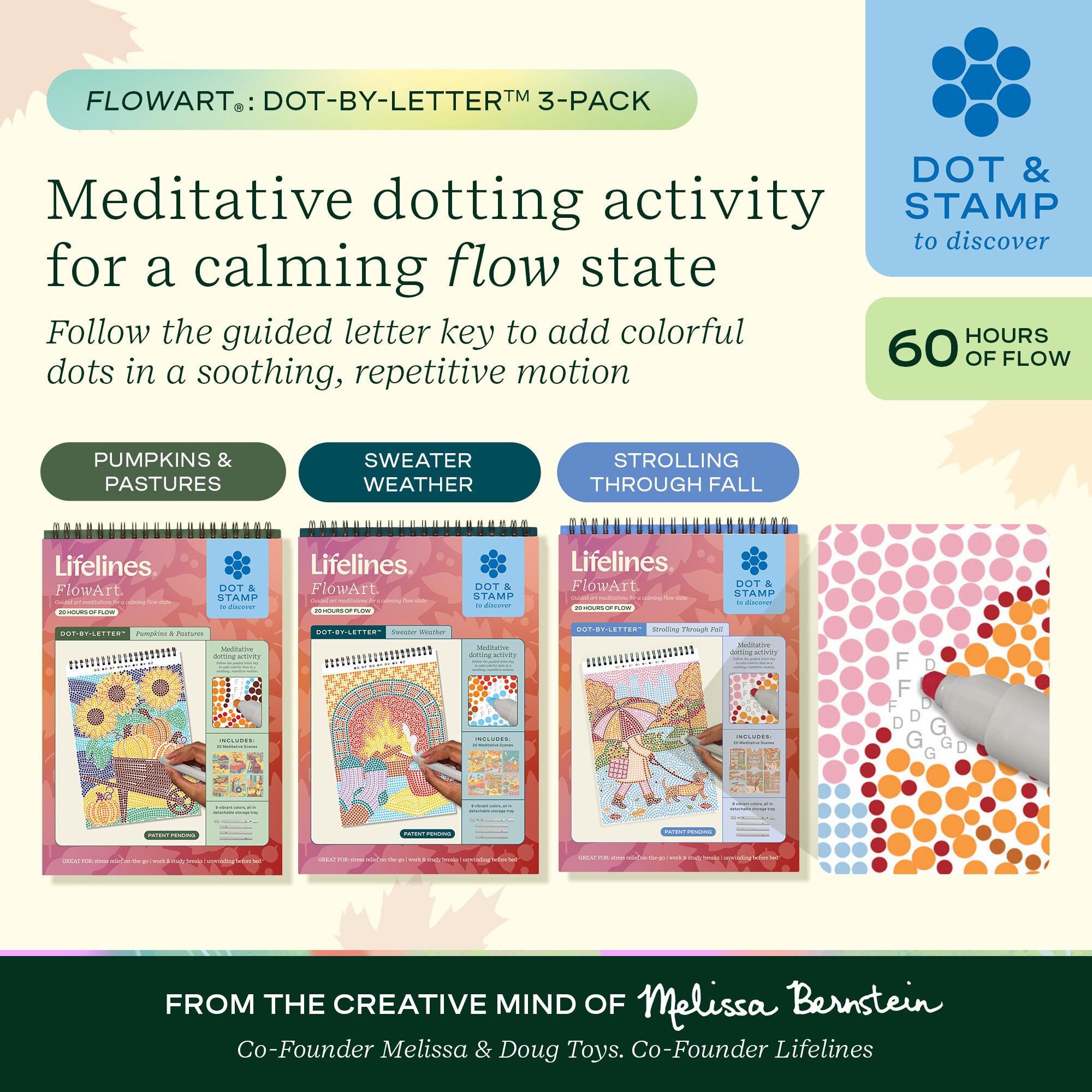 Lifelines FlowArt Dot-by-Letter 3 Pack Bundle