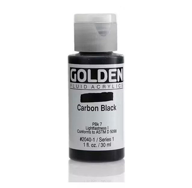 Golden(R) Fluid Acrylic, 1 oz., Carbon Black