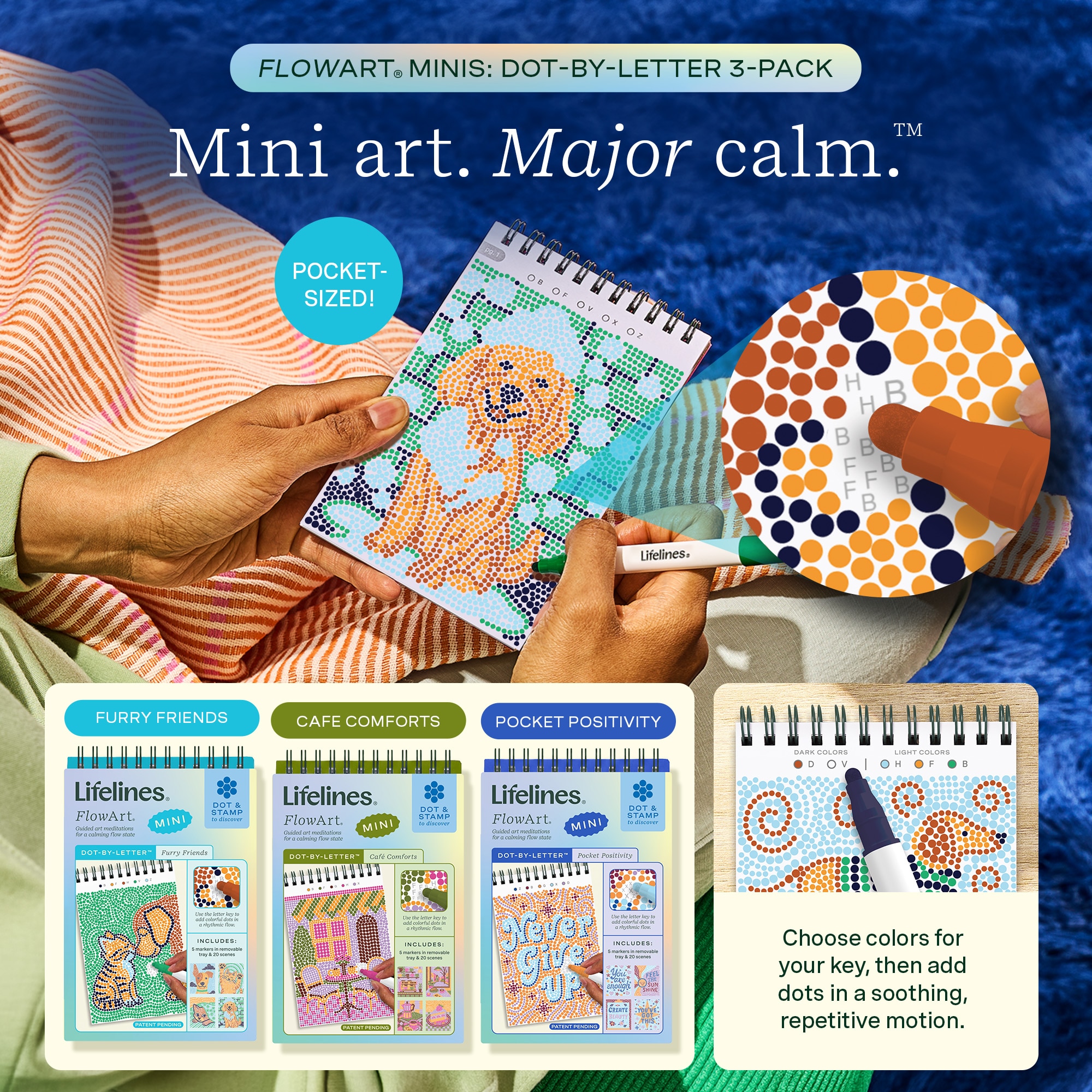 Lifelines Mini FlowArt Dot-by-Letter 3 Pack Bundle