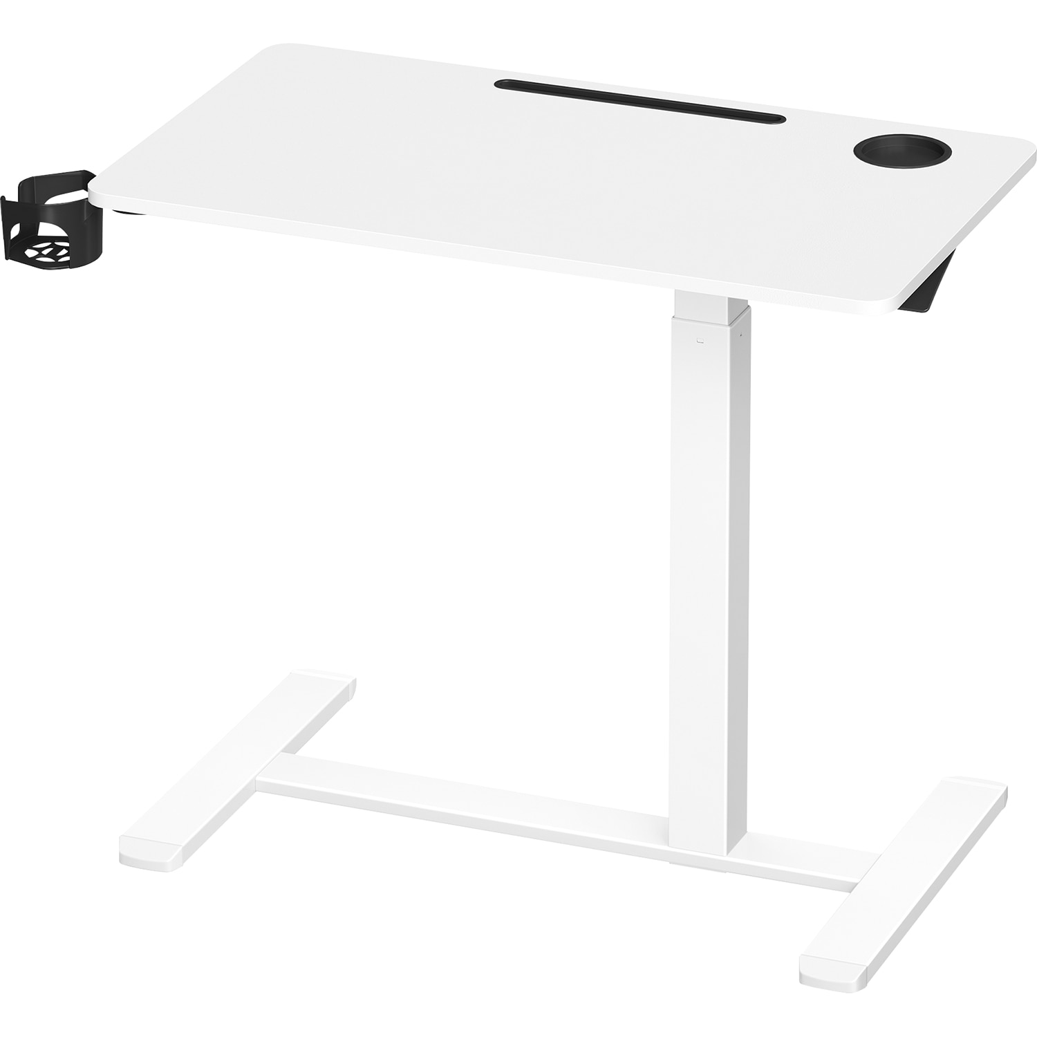 SONGMICS Adjustable Mobile Labtop White Table