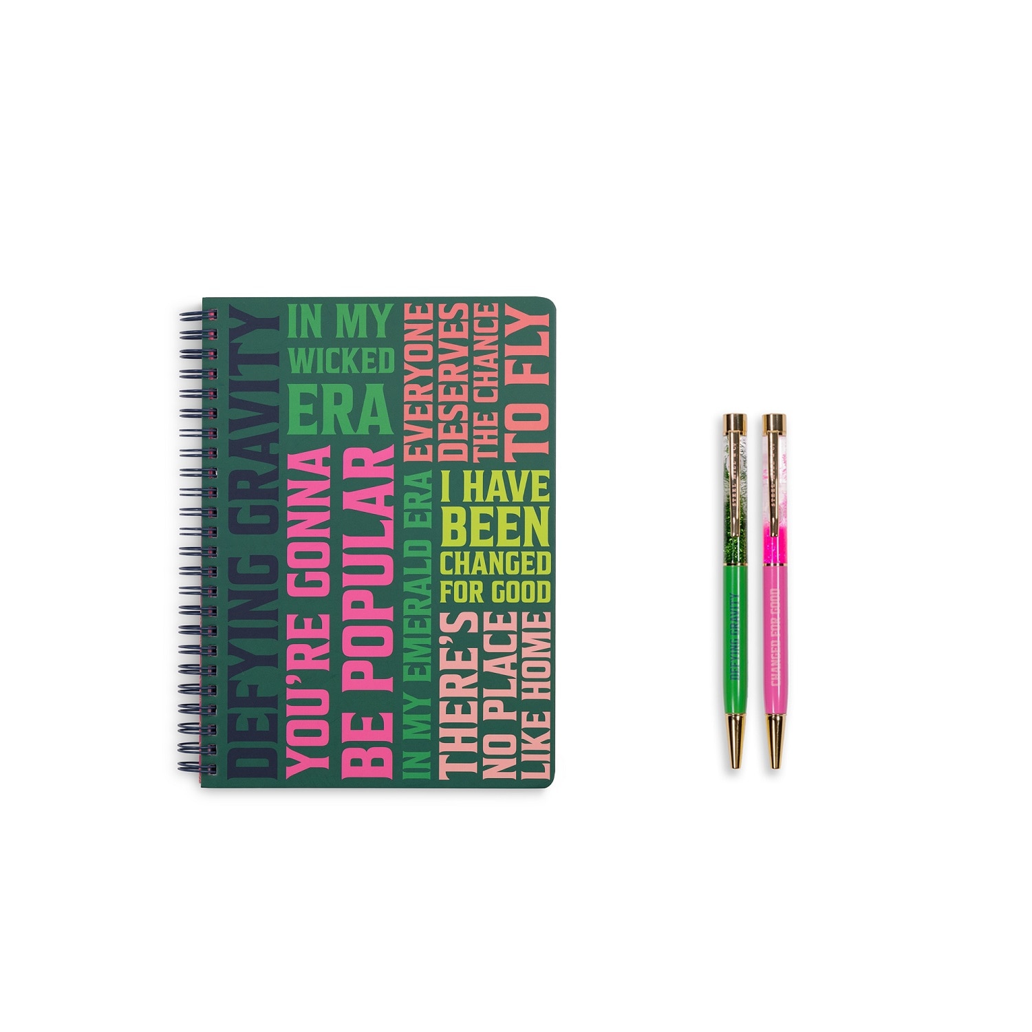 Steel Mill & Co. Wicked Word Cloud Notebook & Glitter Pen Set