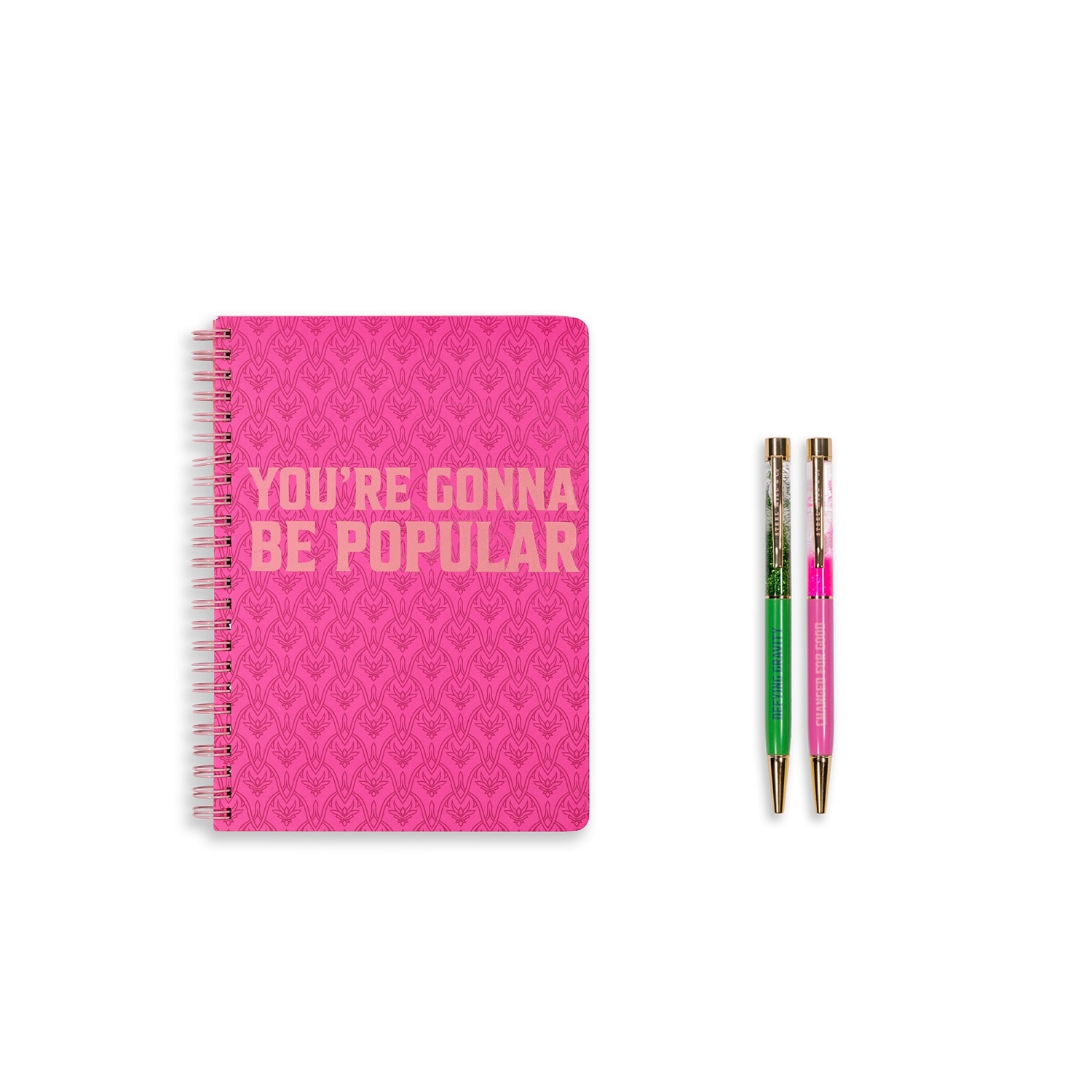 Steel Mill & Co. Gonna Be Popular Notebook & Glitter Pen Set