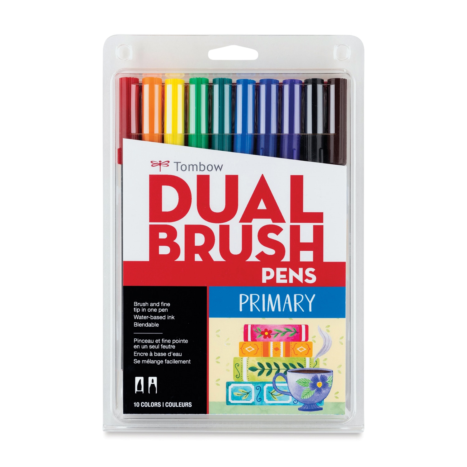 Tombow Dual Brush Pens - Primary Colors Set of 10