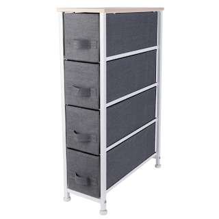Simplify 4 Drawer Narrow Storage Chest in Beige