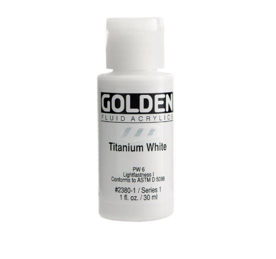 Golden(R) Fluid Acrylic, 1 oz., Titanium White