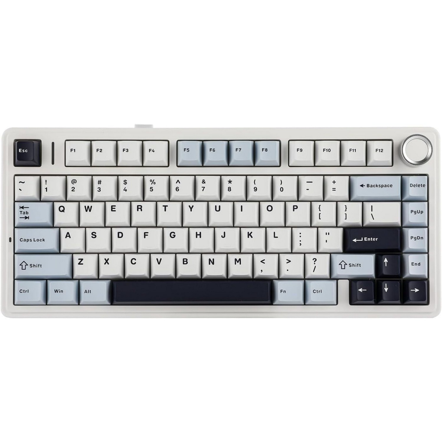 Aula F75 75% Wireless Mechanical Gaming Keyboard-4000mAh Battery-Creamy Hot Swappable Switches-RGB Backlit-BT5.0/2.4GHz/USB-C- Knob Control