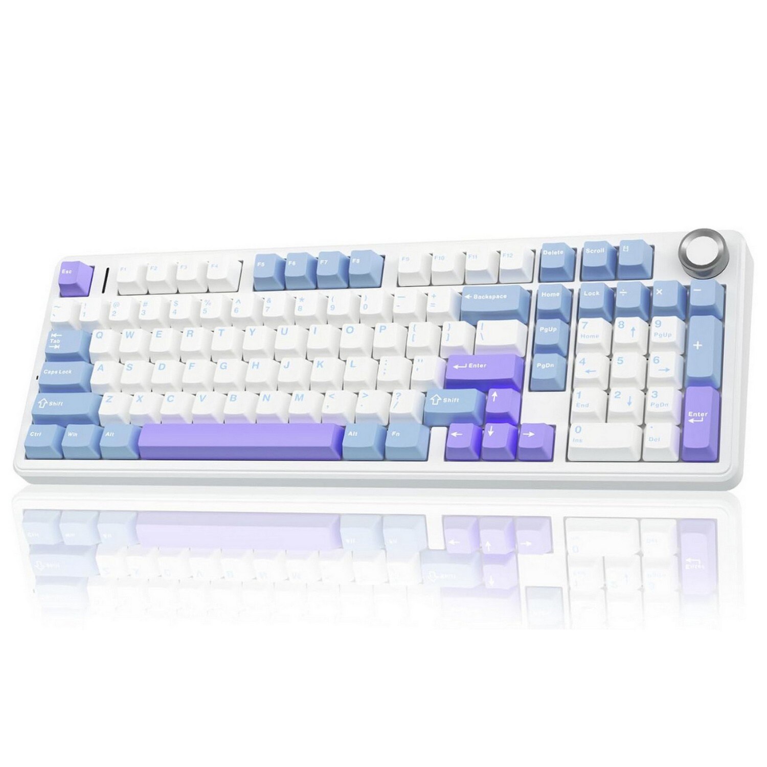 AULA F99Pro Wireless Mechanical Keyboard-Tri-Mode BT5.0/2.4GHz/USB-C-8000mAh Battery-Hot Swap Switches-RGB Backlit-Media Knob-Side-Printed Keys
