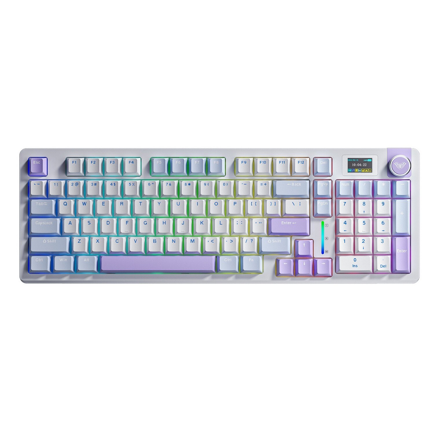 AULA S98 Pro 96% Wireless Mechanical Gaming Keyboard-Hot Swappable-RGB Backlit-TFT Smart Screen-Knob-Num Pad- Tri-Mode Connect USB-C/BT5.0/2.4Gh