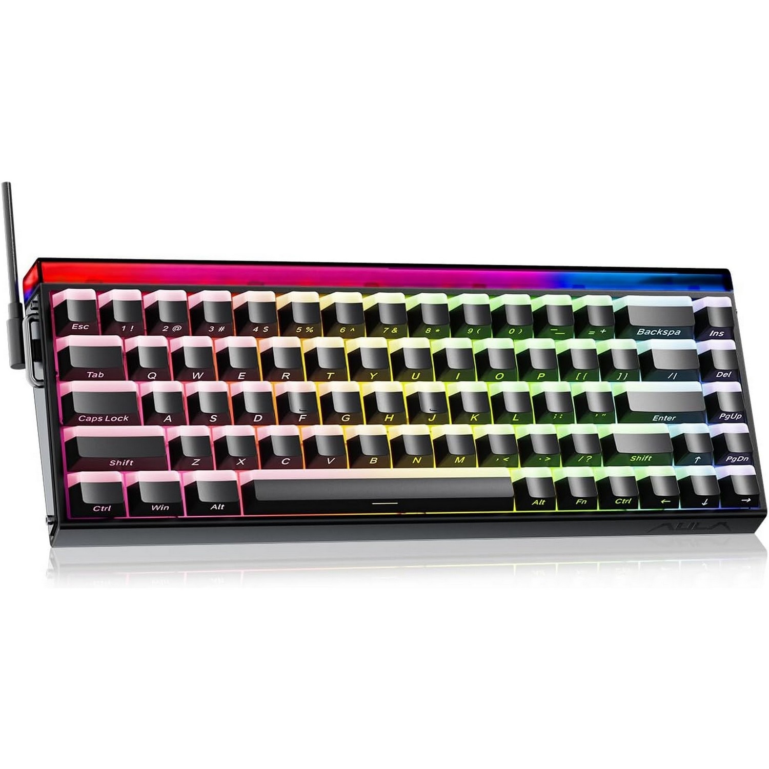 AULA Hero 68 HE 60% Wired Magnetic Gaming Keyboard-Rapid Hall Effect 0.125ms Adjustable Actuation-8kHz Polling-Side Print PBT Keys-RGB Backlit