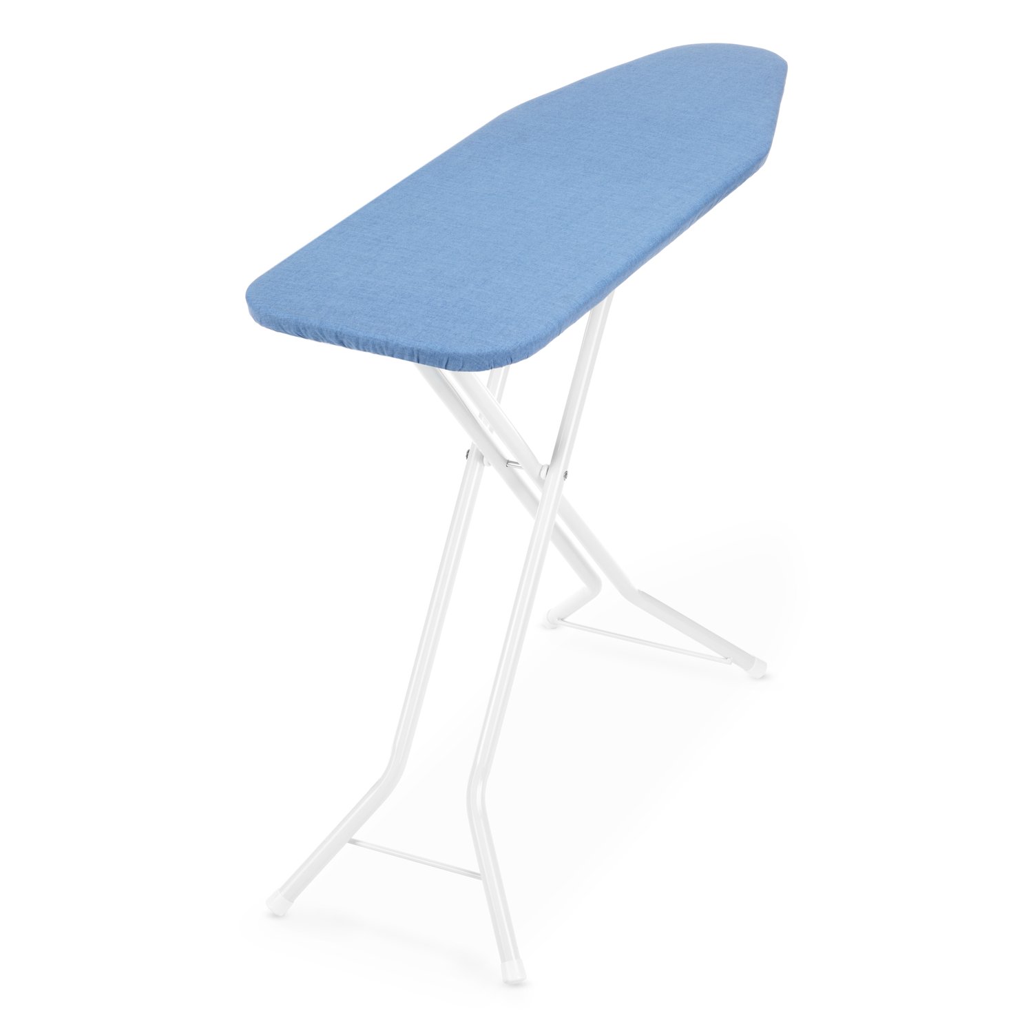 Compact 4-Leg Metal Mesh Top Ironing Board with Padded Blue Cover