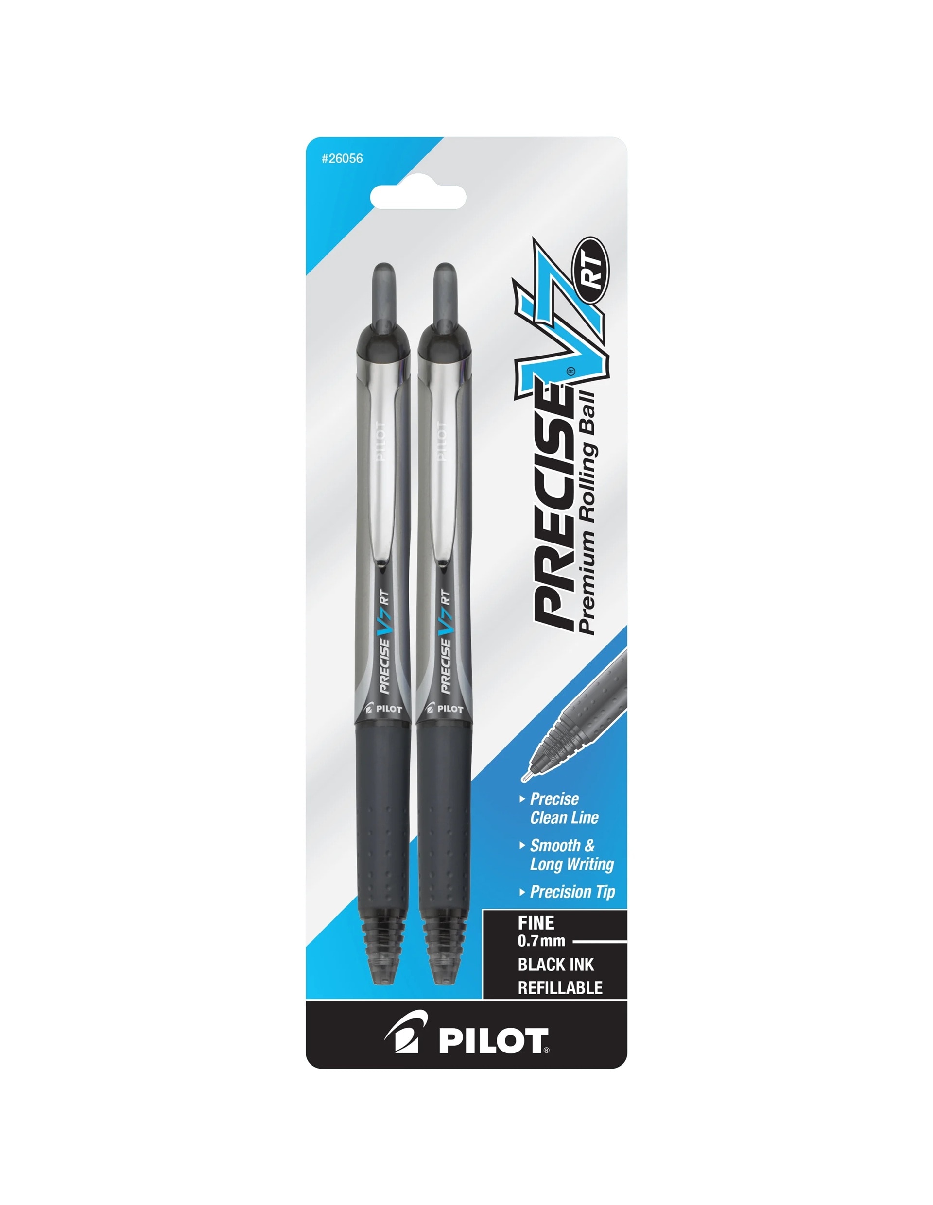 Pilot Precise V7 Harmony Rolling Ball Pens Fine Point 0.7 mm Assorted 2pk
