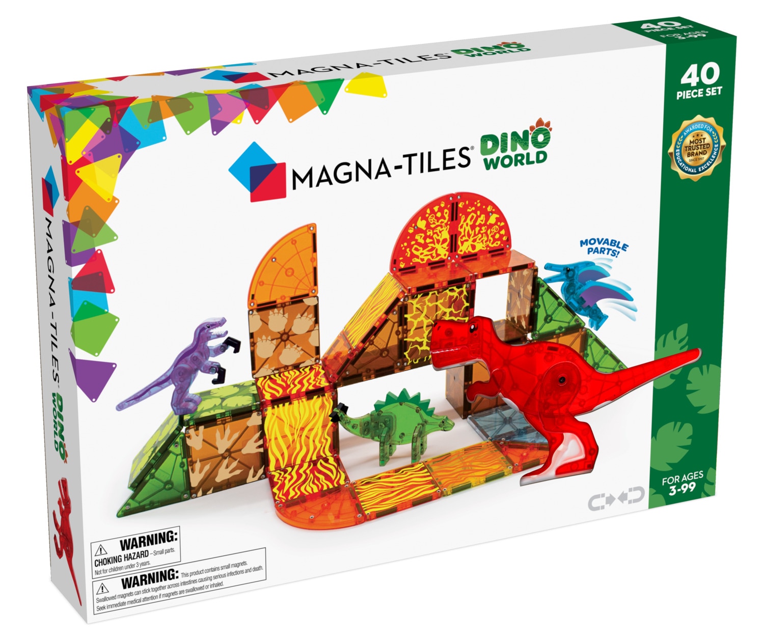 MAGNA-TILES Dino World 40-Piece Set