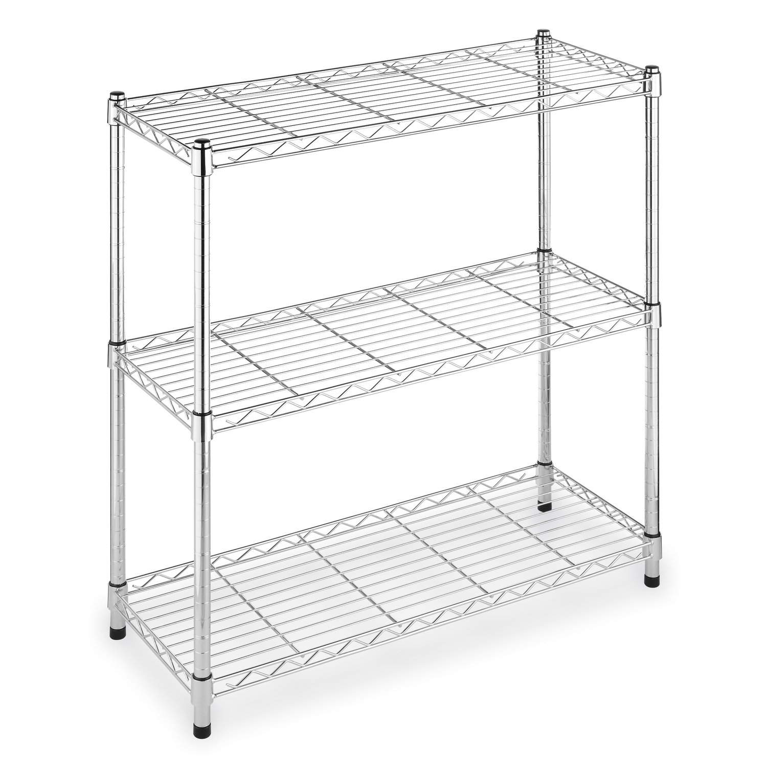 Supreme 3-Tier Chrome Shelving Unit with 350-lb Capacity Per Shelf