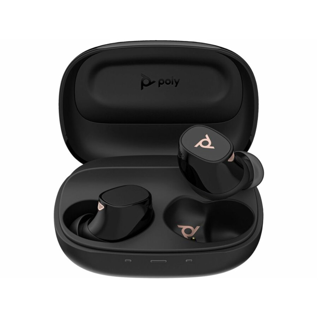 Poly Voyager Free 20 Wireless Bluetooth Earbuds Basic Charge Case in Black