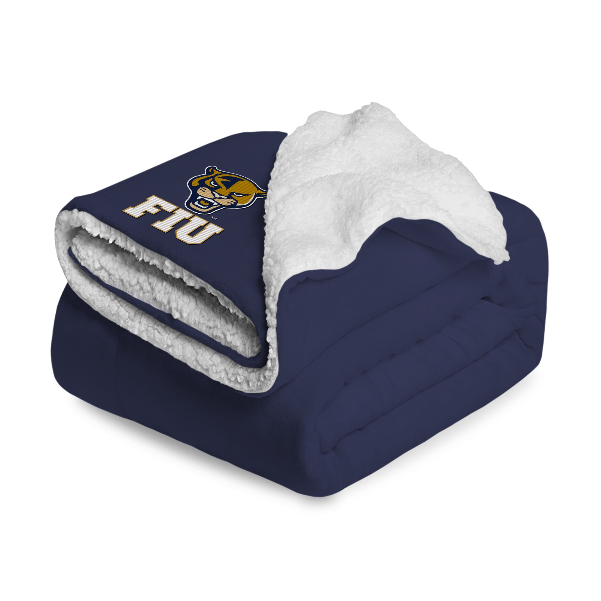 Florida International University Modesto Maidique Embroidered Sherpa Blanket