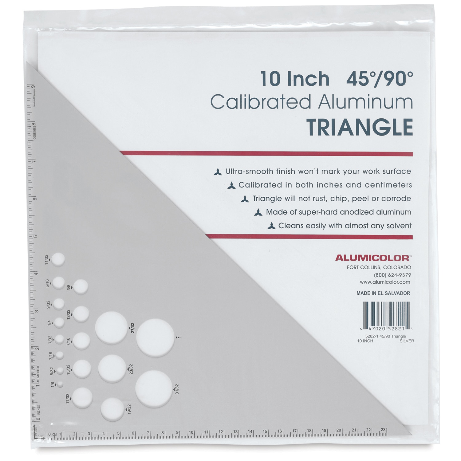 Aluminum Triangle 45/90 10In