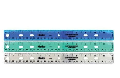 Helix Shatter Resistant Ruler - 12"